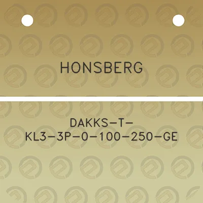 honsberg-dakks-t-kl3-3p-0-100-250-ge