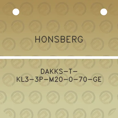 honsberg-dakks-t-kl3-3p-m20-0-70-ge