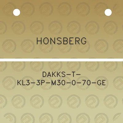 honsberg-dakks-t-kl3-3p-m30-0-70-ge