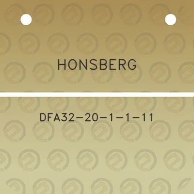 honsberg-dfa32-20-1-1-11