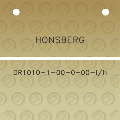 honsberg-dr1010-1-00-0-00-lh