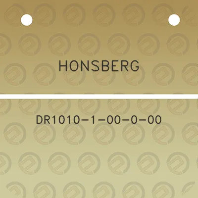 honsberg-dr1010-1-00-0-00