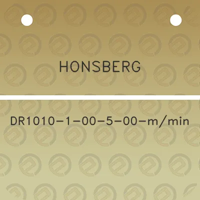 honsberg-dr1010-1-00-5-00-mmin