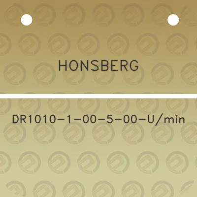 honsberg-dr1010-1-00-5-00-umin