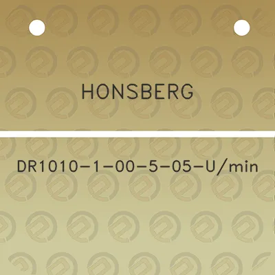 honsberg-dr1010-1-00-5-05-umin