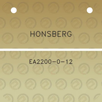 honsberg-ea2200-0-12