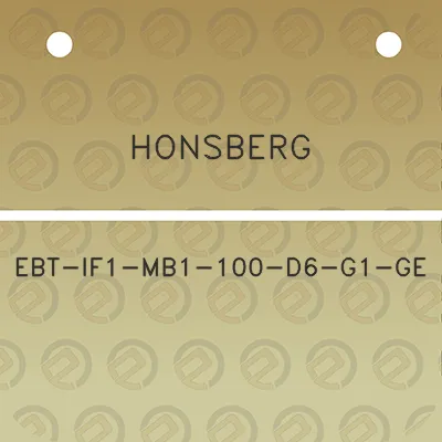 honsberg-ebt-if1-mb1-100-d6-g1-ge