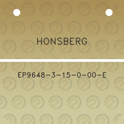 honsberg-ep9648-3-15-0-00-e