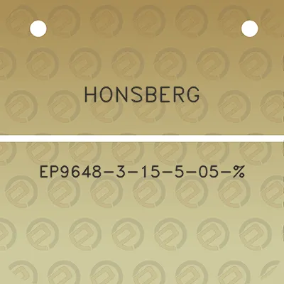 honsberg-ep9648-3-15-5-05