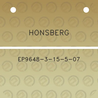 honsberg-ep9648-3-15-5-07