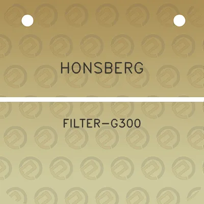 honsberg-filter-g300