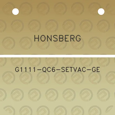 honsberg-g1111-qc6-setvac-ge