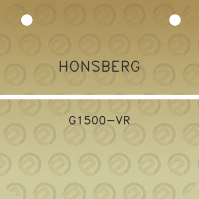 honsberg-g1500-vr