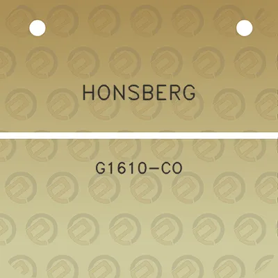 honsberg-g1610-co