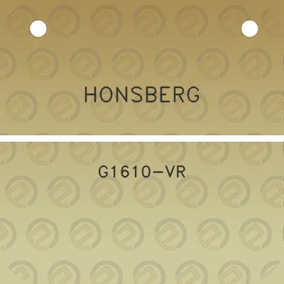 honsberg-g1610-vr