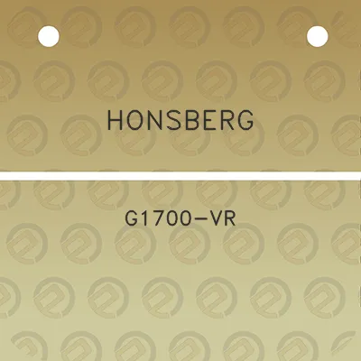 honsberg-g1700-vr