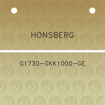 honsberg-g1730-gkk1000-ge