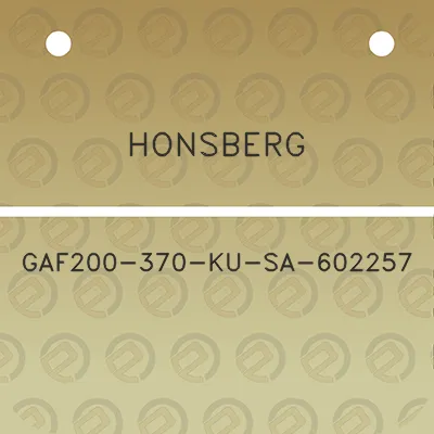 honsberg-gaf200-370-ku-sa-602257