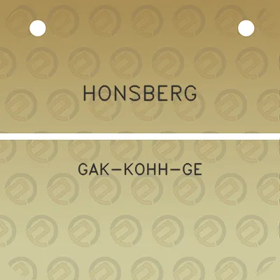 honsberg-gak-kohh-ge