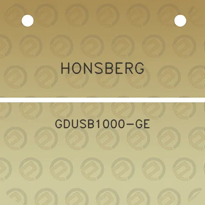 honsberg-gdusb1000-ge