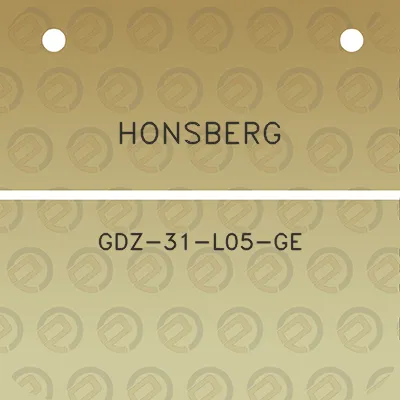 honsberg-gdz-31-l05-ge