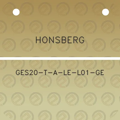 honsberg-ges20-t-a-le-l01-ge