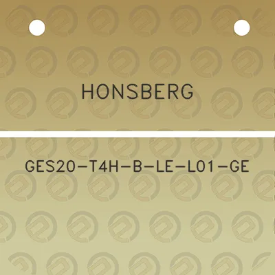 honsberg-ges20-t4h-b-le-l01-ge