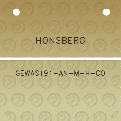 honsberg-gewas191-an-m-h-co