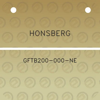 honsberg-gftb200-000-ne