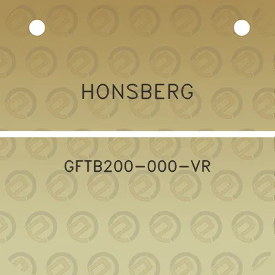 honsberg-gftb200-000-vr