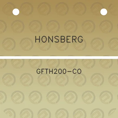 honsberg-gfth200-co