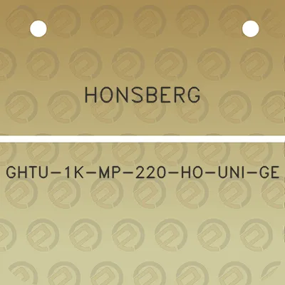 honsberg-ghtu-1k-mp-220-ho-uni-ge