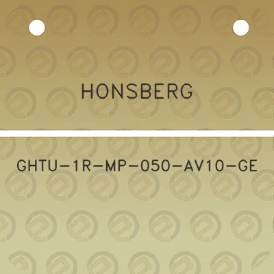 honsberg-ghtu-1r-mp-050-av10-ge