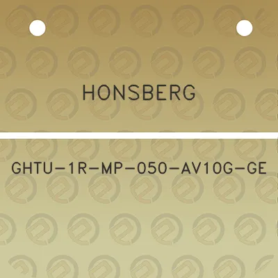 honsberg-ghtu-1r-mp-050-av10g-ge