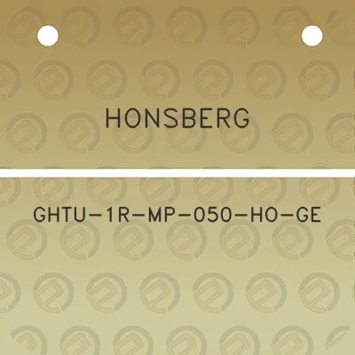 honsberg-ghtu-1r-mp-050-ho-ge