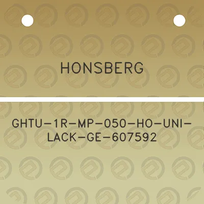 honsberg-ghtu-1r-mp-050-ho-uni-lack-ge-607592