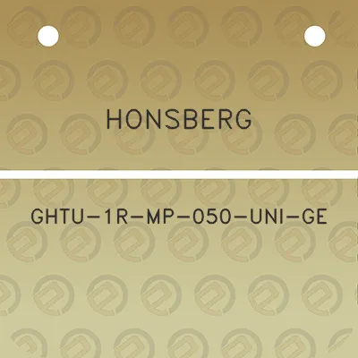 honsberg-ghtu-1r-mp-050-uni-ge