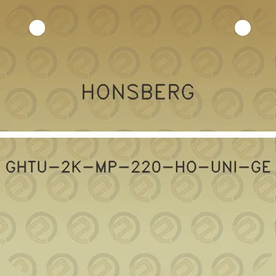 honsberg-ghtu-2k-mp-220-ho-uni-ge