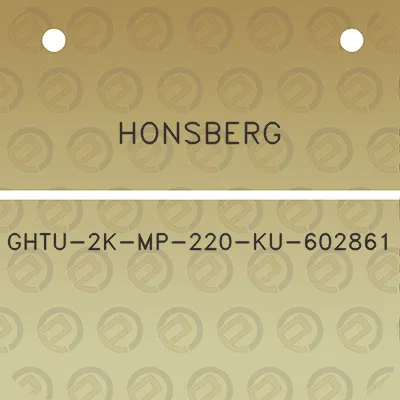 honsberg-ghtu-2k-mp-220-ku-602861