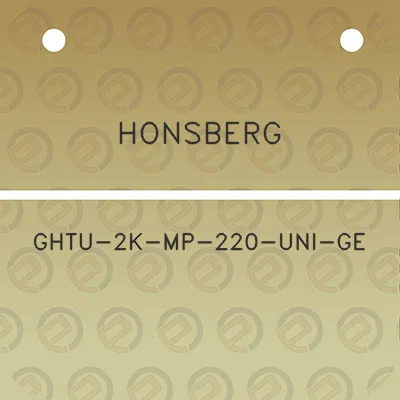 honsberg-ghtu-2k-mp-220-uni-ge