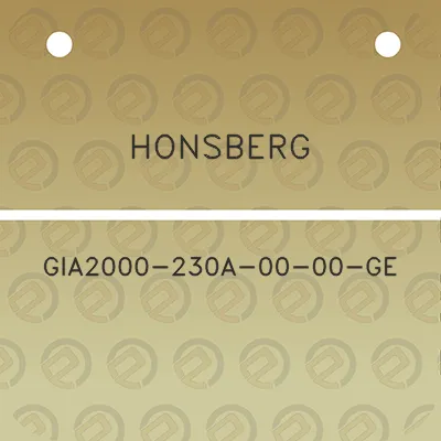 honsberg-gia2000-230a-00-00-ge