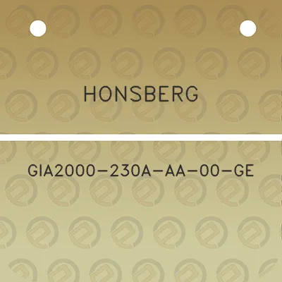 honsberg-gia2000-230a-aa-00-ge