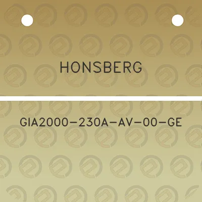 honsberg-gia2000-230a-av-00-ge