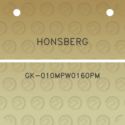 honsberg-gk-010mpw0160pm