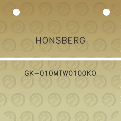 honsberg-gk-010mtw0100ko