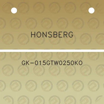 honsberg-gk-015gtw0250ko