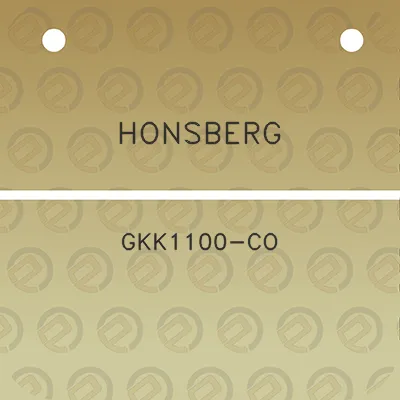 honsberg-gkk1100-co