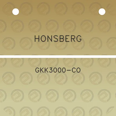 honsberg-gkk3000-co