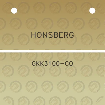 honsberg-gkk3100-co