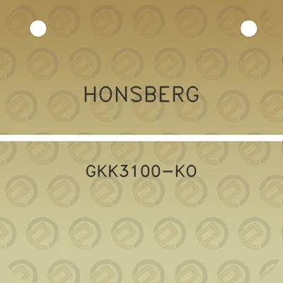 honsberg-gkk3100-ko